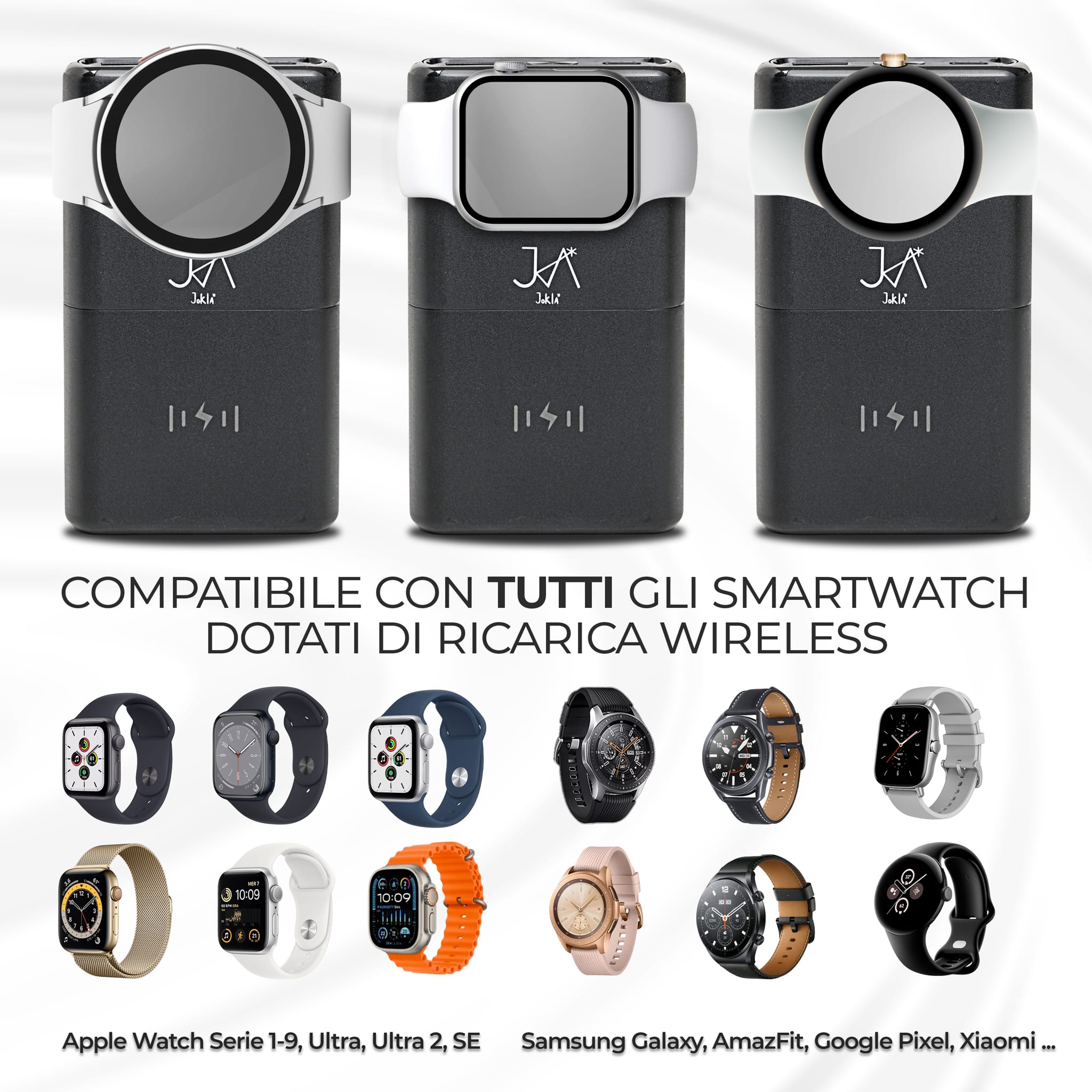 Jokla*PowerBank 10.000mAh 22.5W - Ricarica Wirless e Cablata