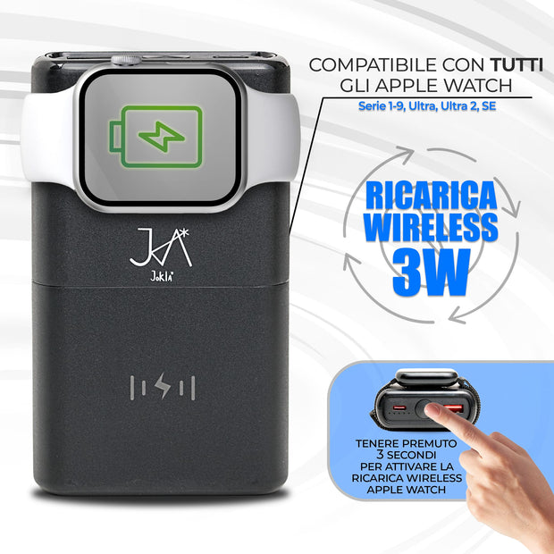 Jokla*PowerBank 10.000mAh 22.5W - Ricarica Wirless e Cablata